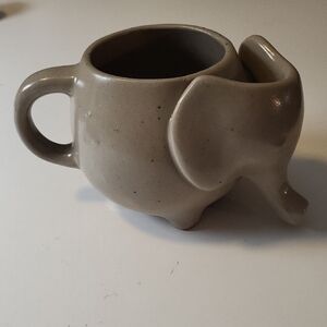 Urban Outfitters Home Elephant Ceramic Art Tea Mug